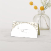 Gold Art Deco Platzkarte (Vorderseite)