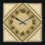 Gold Art Deco Quadratische Wanduhr<br><div class="desc">Tolle Art Deco Uhr Design. Du wirst es wie andere Liebe bekommen. Sie können dieses Design auch für andere Produkte verwenden,  die Sie mögen,  oder Ihren Text anpassen und hinzufügen. Folgen Sie mir für mehr. Vielen Dank. Ich wünsche Ihnen einen schönen Tag.</div>