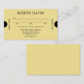 Gold Art Deco Reservierte Sitzecke Terminkarte (Vorne/Hinten)