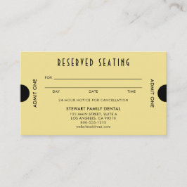Gold Art Deco Reservierte Sitzecke Terminkarte