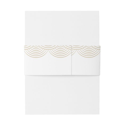 Gold Art Deco String Lights Einladung Bauch Band (Rückseitenbeispiel)