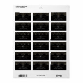 Gold Art Deco String Lights Rücksendeadresse Label Adressaufkleber (Vorne)