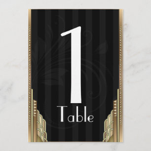 Gold Art Deco Strip Tischnummer