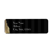 Gold Art Deco Stripe Wedding Label (Vorne)