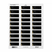 Gold Art Deco Stripe Wedding Label (Vorne)