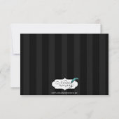Gold Art Deco Stripe Wedding Response Card RSVP Karte (Rückseite)