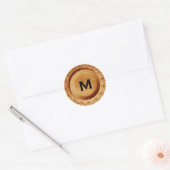 Gold Art Deco Wedding Monogram M Aufkleber (Umschlag)