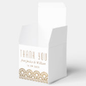 Gold Art Deco Wedding Reception Gästebuch Geschenkschachtel (Geöffnet)