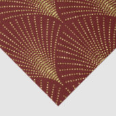 Gold Art-Deko-Muster über burgundischen Hintergrun Seidenpapier (Ausschnitt)