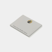 Gold Art Nouveau Black Cat Personalize Notes Post-it Klebezettel (angewinkelt)