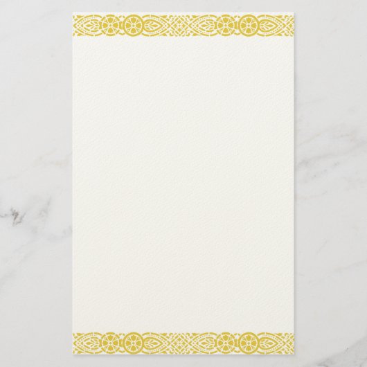 Gold Art Nouveau Filigree Stationery Briefpapier (Vorderseite)