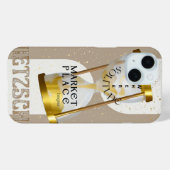 Gold Art Nouveau Introvert Philosophie Zitat Case-Mate iPhone Hülle (Rückseite (Horizontal))