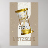 Gold Art Nouveau Introvert Philosophie Zitat Poster (Vorne)