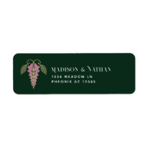 Gold Art Nouveau Pinke Wisteria Hochzeit
