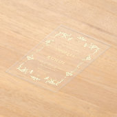 Gold Art Nouveau Transparente Hochzeit Sichern Sie Acryleinladungen (Ablage )