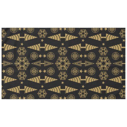 Gold Art Nouveau Weihnachtsdekoration Tischdecke (Vorderseite (Horizontal))