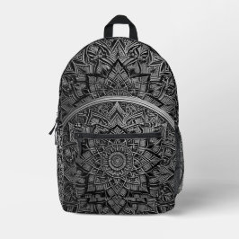 Gold Artistic Mandala Backpack Bedruckter Rucksack