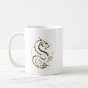 Gold Asia Drachen Tassen