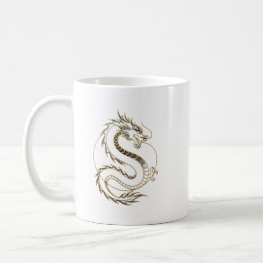 Gold Asia Drachen Tassen (Links)