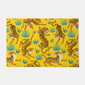 Gold Asian Tiger Pattern Fußmatte (Vorderseite)