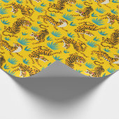 Gold Asian Tiger Pattern Geschenkpapier (Ecke)