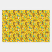 Gold Asian Tiger Pattern Geschenkpapier Set (Vorderseite)