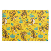 Gold Asian Tiger Pattern Kissenbezug (Rückseite-Links)