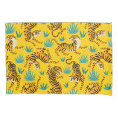 Gold Asian Tiger Pattern Kissenbezug (Vorderseite-Links)