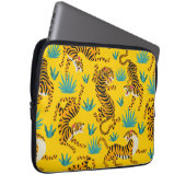 Gold Asian Tiger Pattern Laptopschutzhülle (Vorne Rechts)