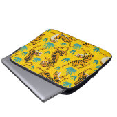 Gold Asian Tiger Pattern Laptopschutzhülle (Vorne Knopf)