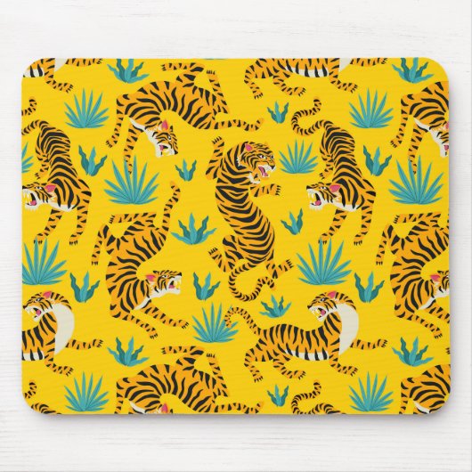 Gold Asian Tiger Pattern Mousepad (Vorne)