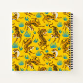 Gold Asian Tiger Pattern Notizblock (Rückseite)