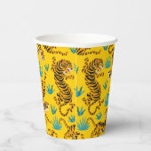 Gold Asian Tiger Pattern Pappbecher (Rechts)