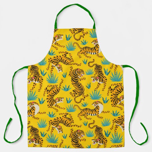 Gold Asian Tiger Pattern Schürze (Vorderseite)