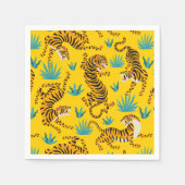 Gold Asian Tiger Pattern Serviette (Vorderseite)