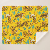 Gold Asian Tiger Pattern Sherpadecke (Vorderseite (Horizontal))
