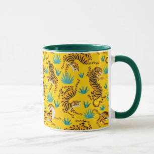 Gold Asian Tiger Pattern Tasse