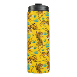 Gold Asian Tiger Pattern Thermosbecher
