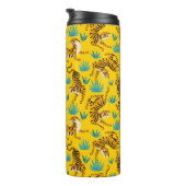 Gold Asian Tiger Pattern Thermosbecher (Nach rechts gedreht)