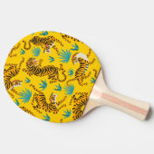 Gold Asian Tiger Pattern Tischtennis Schläger (Seitenansicht)