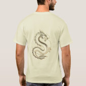 Gold Asien Drache T-Shirt (Rückseite)