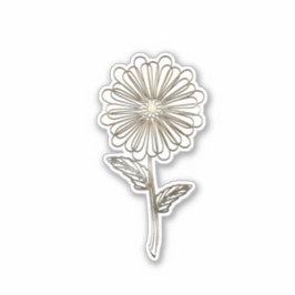 Gold Aster Blume Aufkleber