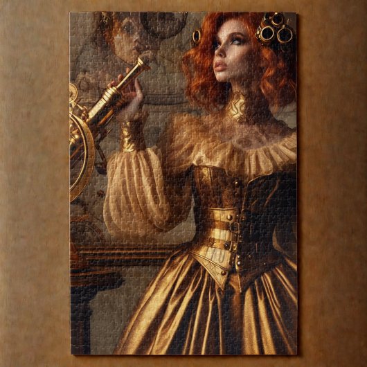 Gold Astronomen Steampunk Vintag Viktorianisch Puzzle