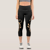 Gold Atmen Capri Leggings (Vorderseite)