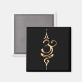 Gold Atmen  Magnet (Vorderseite/Rückseite)