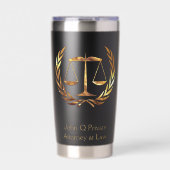 Gold Attorney Scales of Justice Custom Thermobecher (Vorderseite)
