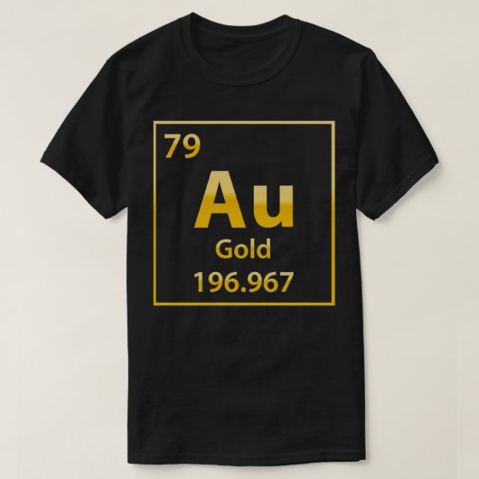 Gold Au chemical element T-Shirt (Design vorne)