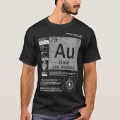 Gold Au Element Atomic Number 79 Science T-Shirt (Vorderseite)