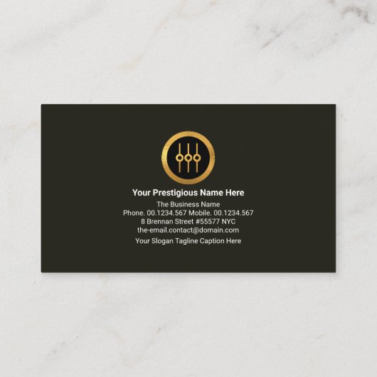 Gold Audio Audio Frequency Studio Engineer DJ Visitenkarte (Rückseite)