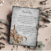 Gold auf antiker Parchisehe Dankeskarte